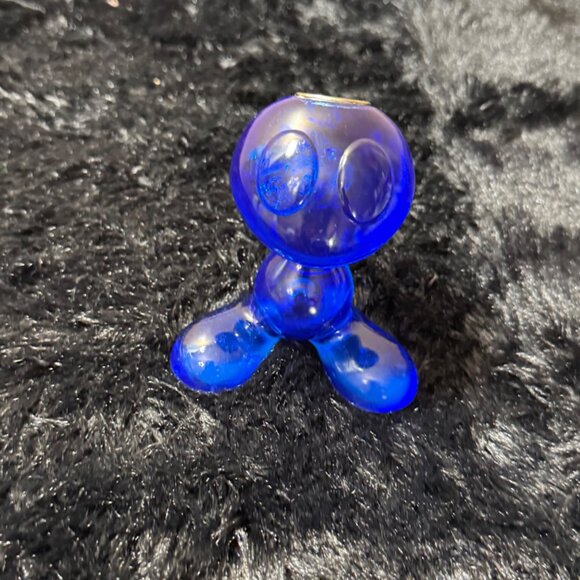 Koziol Curly Blue Decorative Figurine Office Paper Clip Holder - Picture 1 of 6